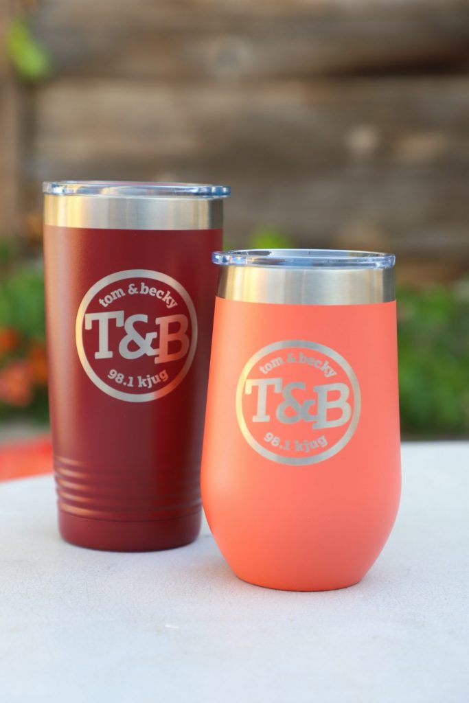 engraved tumbler and wine tumbler